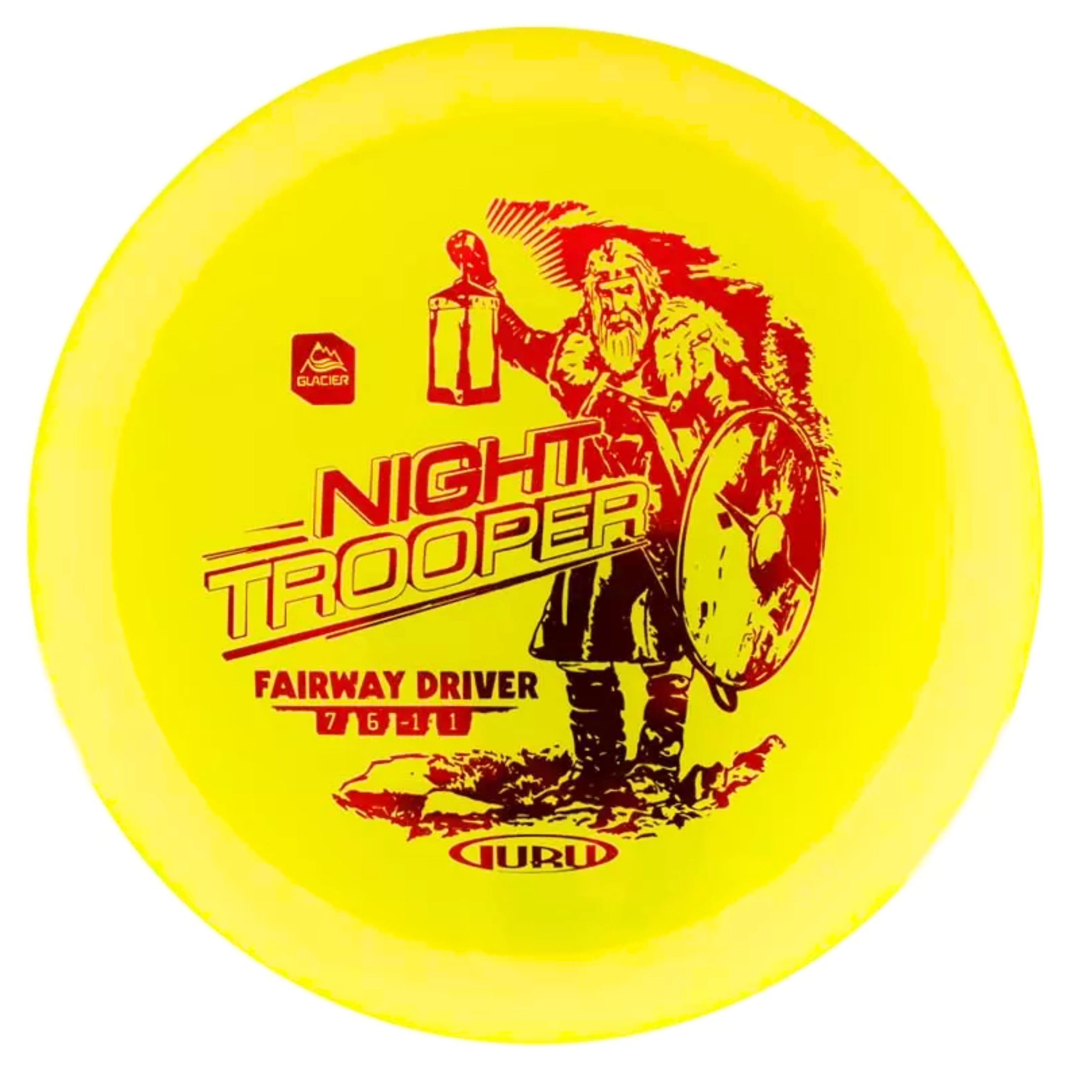 Yellow Night Trooper disc golf disc